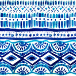 Bare and Boho Newborn Cover - BLUE IKAT