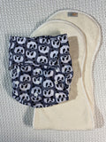 Velcro OSFM Pocket Nappy - VH292A with Double Hourglass Insert COMBO