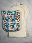 Velcro OSFM Pocket Nappy - VH272A with Double Hourglass Insert COMBO