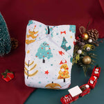 OSFM Pocket Nappy - QD56A (Limited CHRISTMAS PRINT)