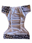 Velcro OSFM Pocket Nappy - VH292A with Double Hourglass Insert COMBO