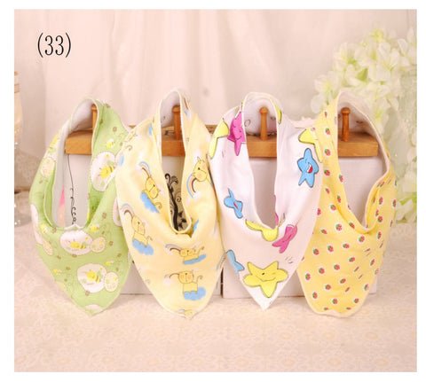 4 pcs. Bandana Bib - E2582 - Chirpy Cheeks Nappy Store - cloth nappies, wetbags, mama pads, breast pads, swim nappies