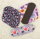 3 PCS Reusable Cloth Menstrual Pads with Mini-Wetbag- 3W04