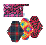 3 PCS Reusable Cloth Menstrual Pads with Mini-Wetbag- 3W03