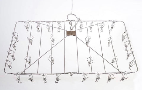 Foldable Rectangular Peg Hanger 36 pegs - RUST RESISTANT SS304