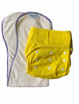 Velcro OSFM Pocket Nappy - VB12 with Double Hourglass Insert COMBO